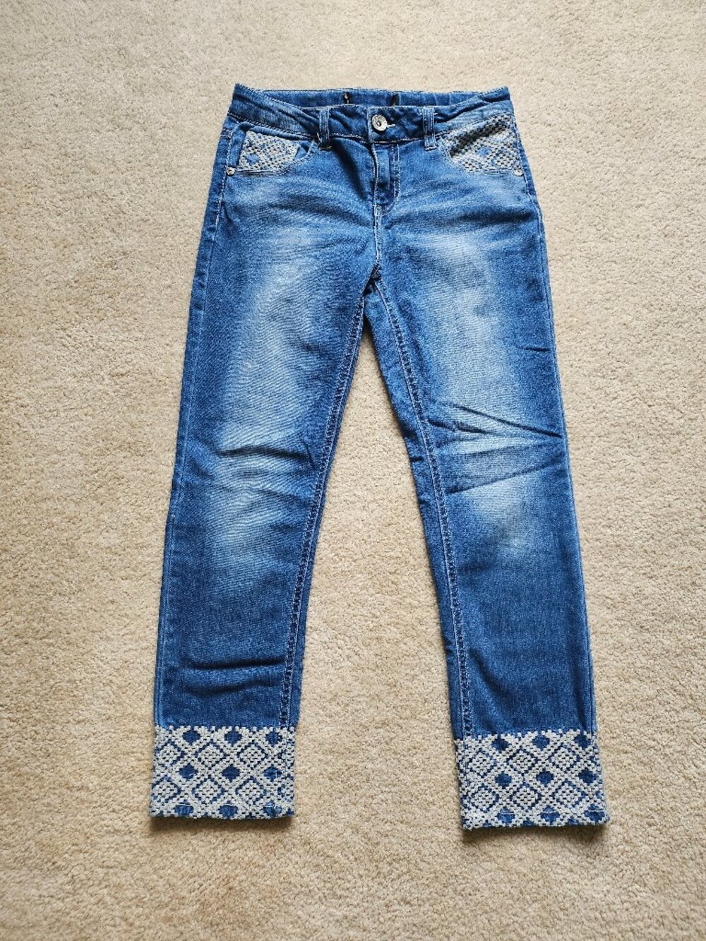 Girls Size 12 Embroidered Jeans